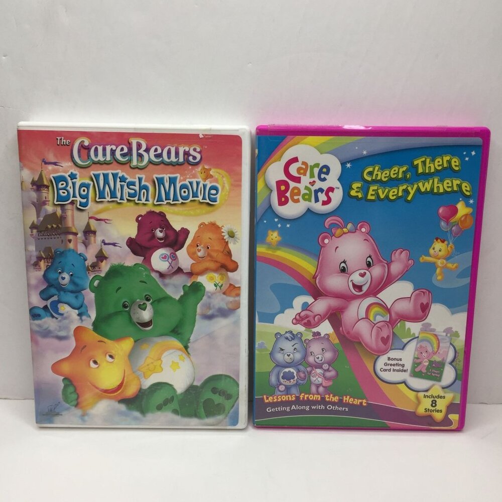Vtg Set 2 DVD Care Bears Big Wish Movie Cheer There Everywhere 8 Episodes Lesson - Picture 1 of 10